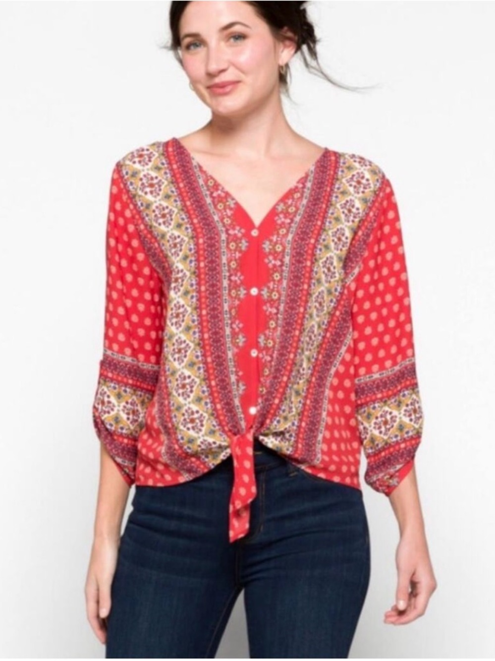 WEST KEI Floral Blouse Size Medium